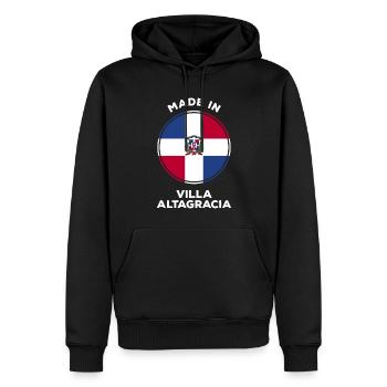 Puerto Rico | Puerto Ricaner Flagge Geschenkideen - Männer Premium Bio Hoodie - Schwarz - Vorne - Nico (187cm)