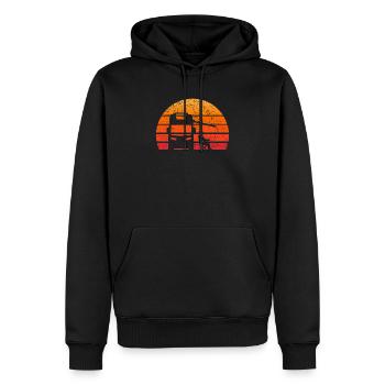 Camper Motorhome Sun Vintage Retro Gift WOMO - Men’s Premium Organic Hoodie - black - Front - Nico (187cm)