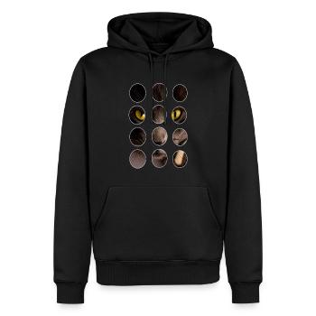 Tee shirt Design Humor Funny Cat - Sweat à capuche Premium bio Homme - noir - Devant - Nico (187cm)