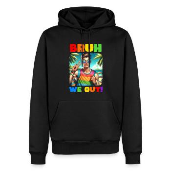 Pride Gay CSD Love LGBTQ Colors of the Rainbow - Men’s Premium Organic Hoodie - black - Front - Nico (187cm)