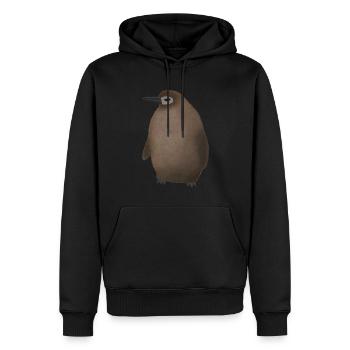 Pesto-Pinguin - Männer Premium Bio Hoodie - Schwarz - Vorne - Nico (187cm)