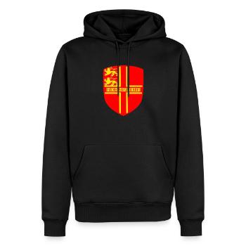 Bouclier Normand 3 - Sweat à capuche Premium bio Homme - noir - Devant - Nico (187cm)