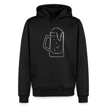 Beer Drawing Party Celebrate White - Men’s Premium Organic Hoodie - black - Front - Nico (187cm)