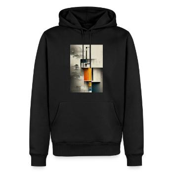 Unique Dirty Bauhaus Pattern - Sweat à capuche Premium bio Homme - noir - Devant - Nico (187cm)