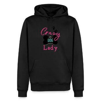 Crazy Dog Lady - Men’s Premium Organic Hoodie - black - Front - Nico (187cm)