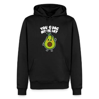 You Guac My Heart Avocado Design - Männer Premium Bio Hoodie - Schwarz - Vorne - Nico (187cm)