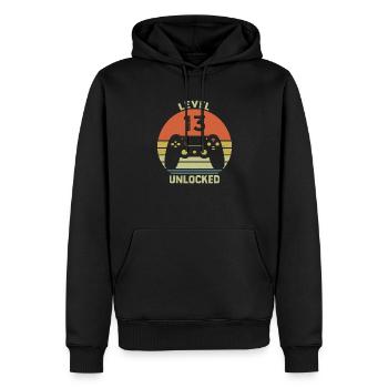 Level 13 Unlocked 13 Ans Anniversaire Cadeau - Sweat à capuche Premium bio Homme - noir - Devant - Nico (187cm)