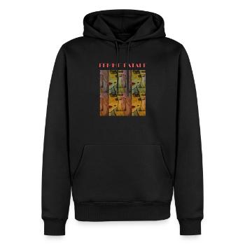 Femme fatale warm colours - Sweat à capuche Premium bio Homme - noir - Devant - Nico (187cm)