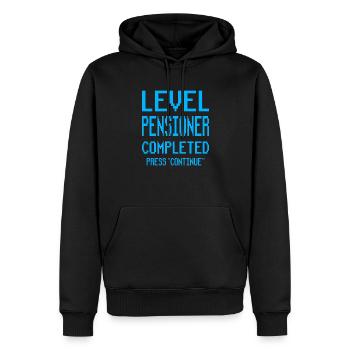 Rente Geschenk Rentner - Männer Premium Bio Hoodie - Schwarz - Vorne - Nico (187cm)