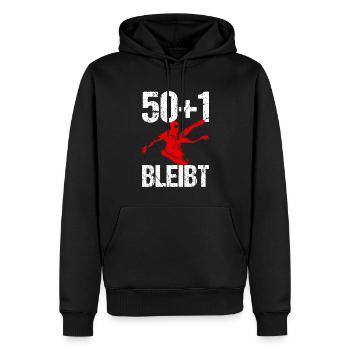 Fußball Fans Statement Fan Geschenk - Männer Premium Bio Hoodie - Schwarz - Vorne - Nico (187cm)