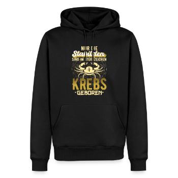 Sternzeichen Krebs Astrologie Geschenk - Männer Premium Bio Hoodie - Schwarz - Vorne - Nico (187cm)