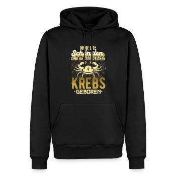 Sternzeichen Krebs Geburtstag Geschenk - Männer Premium Bio Hoodie - Schwarz - Vorne - Nico (187cm)