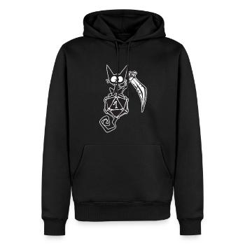 Grim reaper cat Funny Role Playing Cat RPG - Men’s Premium Organic Hoodie - black - Front - Nico (187cm)