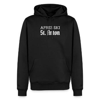 Apres Ski: St.Anton: Ski / planche à roulettes - Sweat à capuche Premium bio Homme - noir - Devant - Nico (187cm)