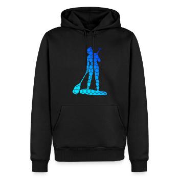 Stand up Paddle Board Pour Hommes Standup Paddle - Sweat à capuche Premium bio Homme - noir - Devant - Nico (187cm)