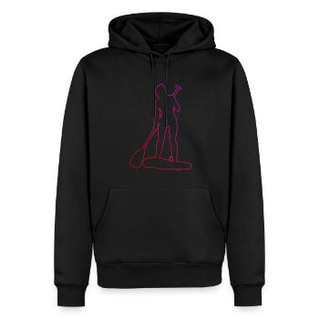 Stand up Paddle Planche Standup Paddle Standup P - Sweat à capuche Premium bio Homme - noir - Devant - Nico (187cm)