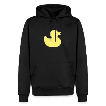 Badeente - Männer Premium Bio Hoodie - Schwarz - Vorne - Nico (187cm)