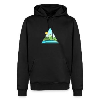 Tahiti - Sweat à capuche Premium bio Homme - noir - Devant - Nico (187cm)