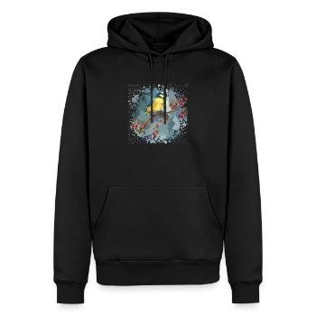 bird - Men’s Premium Organic Hoodie - black - Front - Nico (187cm)