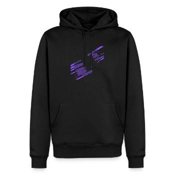 un dessin à rayures - Sweat à capuche Premium bio Homme - noir - Devant - Nico (187cm)