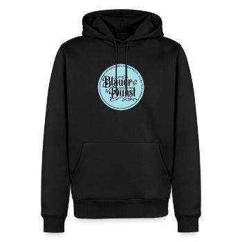 Blauer Dunst Zweitakt Kunst Moped Shirt - Männer Premium Bio Hoodie - Schwarz - Vorne - Nico (187cm)