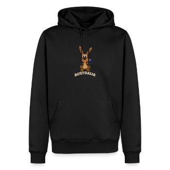 Drapeau de kangourou d'Australie L'idée de cadeau de l'Australie - Sweat à capuche Premium bio Homme - noir - Devant - Nico (187cm)