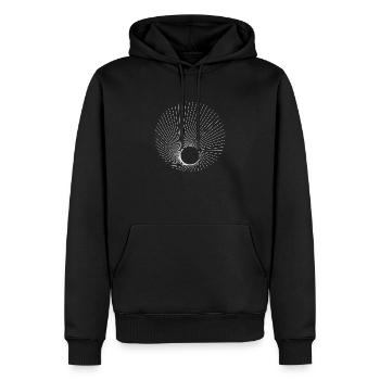 Modèle - Sweat à capuche Premium bio Homme - noir - Devant - Nico (187cm)