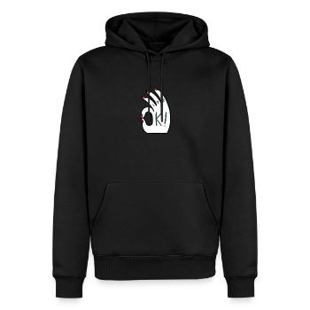 Es ist in Ordnung Hand - Männer Premium Bio Hoodie - Schwarz - Vorne - Nico (187cm)