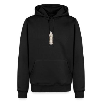 Big Ben Tower - Männer Premium Bio Hoodie - Schwarz - Vorne - Nico (187cm)