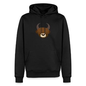 Süße Tiere Coole Yak tibetische lustiges Geschenk - Männer Premium Bio Hoodie - Schwarz - Vorne - Nico (187cm)