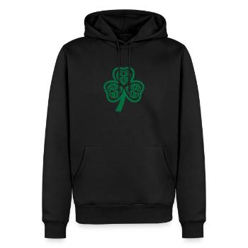 Keltische Symbole Kleeblatt Lustige Geschenkidee - Männer Premium Bio Hoodie - Schwarz - Vorne - Nico (187cm)