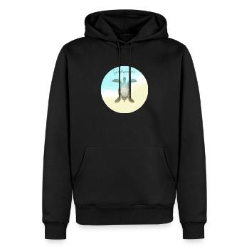 Galapagosinseln Strandurlaub Sonnenschildkröte - Männer Premium Bio Hoodie - Schwarz - Vorne - Nico (187cm)