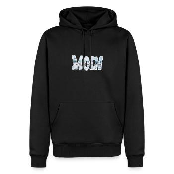 Moin Meer - Männer Premium Bio Hoodie - Schwarz - Vorne - Nico (187cm)