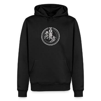 Templerorden Siegel der Tempelritter Geschenkidee - Männer Premium Bio Hoodie - Schwarz - Vorne - Nico (187cm)