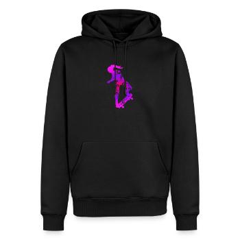 Maori Skateboard Mädchen Tribal Tattoo Geschenk - Männer Premium Bio Hoodie - Schwarz - Vorne - Nico (187cm)