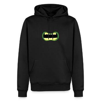 Bouche de zombie - Sweat à capuche Premium bio Homme - noir - Devant - Nico (187cm)