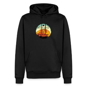 vintage 1974 LIMITED EDITION - Sweat à capuche Premium bio Homme - noir - Devant - Nico (187cm)