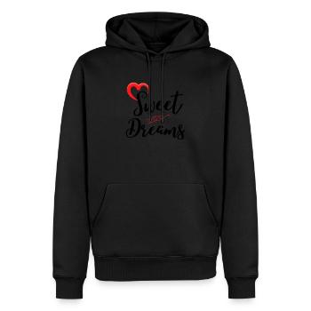 fais de beaux rêves - Sweat à capuche Premium bio Homme - noir - Devant - Nico (187cm)