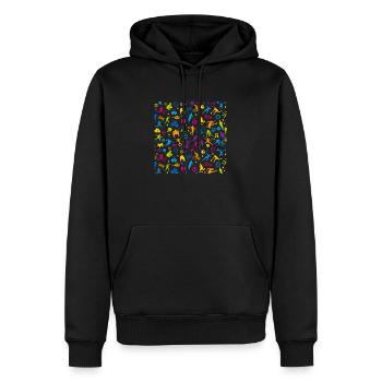 Multisport - Männer Premium Bio Hoodie - Schwarz - Vorne - Nico (187cm)