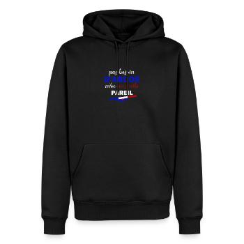 Pas besoin d'abdos avec un smile pareil - Sweat à capuche Premium bio Homme - noir - Devant - Nico (187cm)