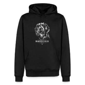 Bearded Collie Maman Chien Chien Wilsigns - Sweat à capuche Premium bio Homme - noir - Devant - Nico (187cm)