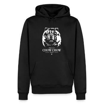 Chow Chow Papa Chien Chien Wilsigns - Sweat à capuche Premium bio Homme - noir - Devant - Nico (187cm)