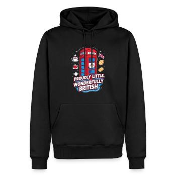 Kreatives britisches Design - Teatime-Charme - Männer Premium Bio Hoodie - Schwarz - Vorne - Nico (187cm)