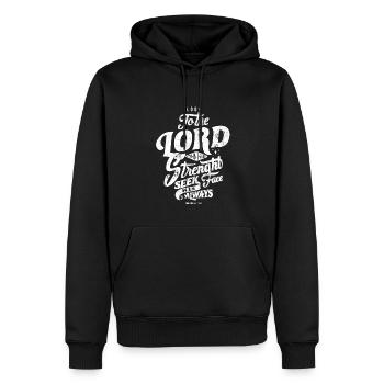 SEIGNEUR FORT FORT PLUS FORT SENTIR JÉSUS DIEU BIBLE MOTIFS - Sweat à capuche Premium bio Homme - noir - Devant - Nico (187cm)