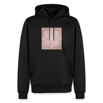 Mandala - Männer Premium Bio Hoodie - Schwarz - Vorne - Nico (187cm)