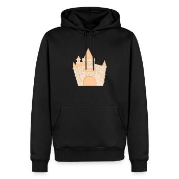Princess Castle - Men’s Premium Organic Hoodie - black - Front - Nico (187cm)