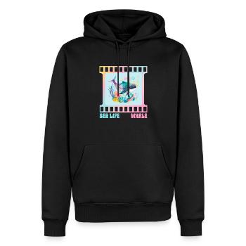 Niedlicher Wal - Meereslebewesen - Männer Premium Bio Hoodie - Schwarz - Vorne - Nico (187cm)