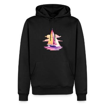Segeln Segelschiff Segelsport Segler Segelboot - Männer Premium Bio Hoodie - Schwarz - Vorne - Nico (187cm)