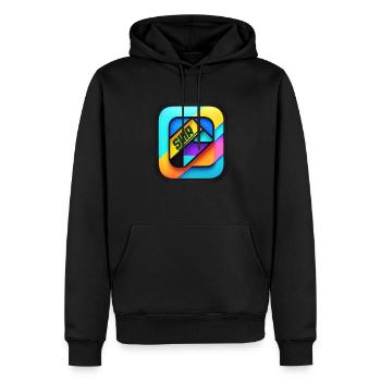 Multicolore cube color - Sweat à capuche Premium bio Homme - noir - Devant - Nico (187cm)