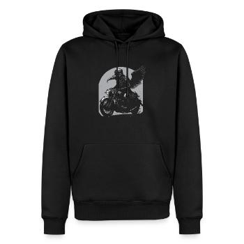 Docteur Plague sur le moteur - Sweat à capuche Premium bio Homme - noir - Devant - Nico (187cm)